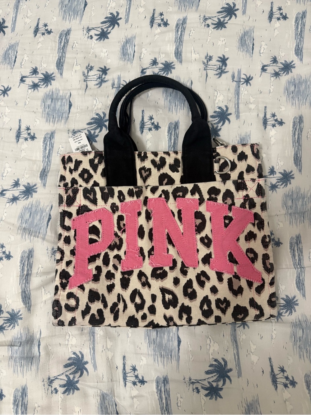 PINK NWT leopard cheetah tote bag